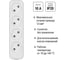 Розеточная колодка TDM ELECTRIC 4 гнезда 2П б/з 10А 250В белая серии Народная SQ1806-0419 3