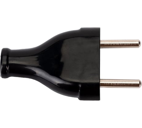 Вилка NE-AD прямая плоская, 2,5А, Черный, 1/25/500, A4111-01