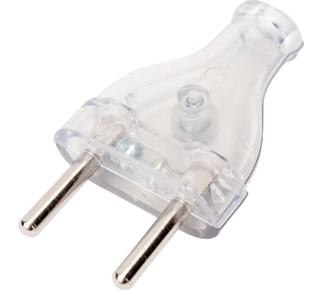 Вилка NE-AD прямая плоская, 2,5А, Прозрачный, 1/25/500, A4111-05