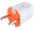 Вилка без заземления TDM ELECTRIC белая с красной вставкой, 10А, 250В SQ1806-0209 2