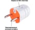 Вилка без заземления TDM ELECTRIC белая с красной вставкой, 10А, 250В SQ1806-0209 5