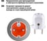 Вилка без заземления TDM ELECTRIC белая с красной вставкой, 10А, 250В SQ1806-0209 6