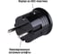 Вилка с заземлением TDM ELECTRIC круглая, черная, 10А, 250В SQ1806-0200 5