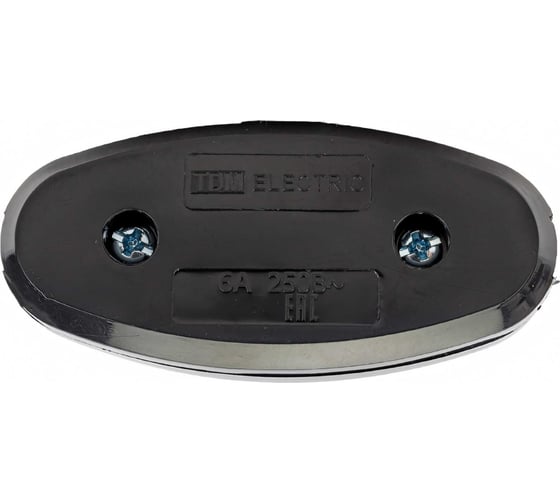 Выключатель на шнур TDM ELECTRIC 6А, 250В, черный с красной кнопкой SQ1806-0222