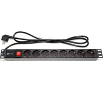 Блок розеток 5bites 8 розеток, огнеупорный пластик, 1U, 19", VDE 2м PDU819P-01