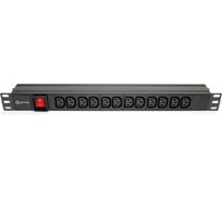 Блок розеток 5bites 12 розеток, алюминий, 1U, 19" PDU1219A-09