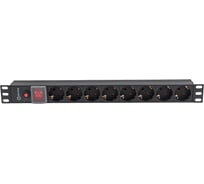 Блок розеток 5bites 8 розеток, алюминий, 1U, 19" PDU819A-07