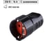 Розетка штепсельная рифленая с заземлением 16А 250B чёрная TDM ELECTRIC SQ1806-0212 2