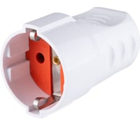 Розетка штепсельная рифленая с заземлением 16А 250B белая TDM ELECTRIC SQ1806-0211