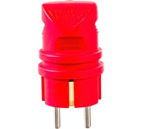 Угловая вилка AY-KA каучук с заземлением 16А IP44 красная 5511201