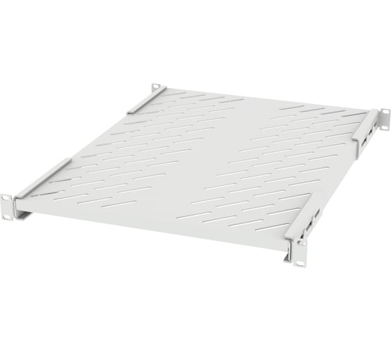 Полка стационарная Filum FL-RSHR-1U-620-GY 19 усиленная, 1U, перфорированная, глубина 620 мм, нагрузка 150 кг, серая RAL7035M 00-01239052