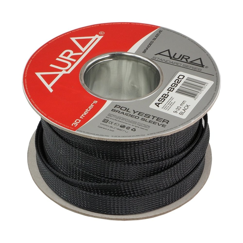 Защитная оплетка AurA полиэстер 9-20мм, черная ASB-B920 - выгодная цена ...