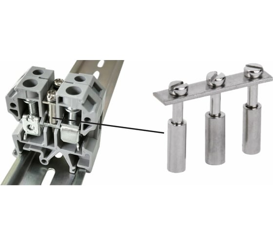 Центральная перемычка STEKKER для ЗНИ 6 мм (JXB 6) 3PIN LD558-3-60 (DIY упак 20 шт), 39674
