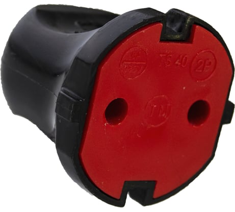 Штепсельное гнездо AY-KA без заземления 6A 250В черный 7911100