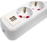 Колодка AY-KA 3-местная ,с заземлением, с USB, белый 7730200 6