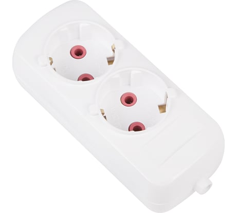 Розеточная колодка PROCONNECT 2 гнезда с заземлением Эконом 11-8709