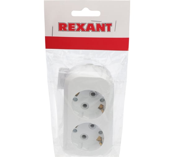Розеточная колодка REXANT 2 гнезда с заземлением 11-8702