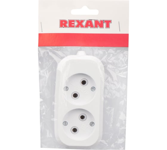 Розеточная колодка REXANT 2 гнезда без заземления 11-8701
