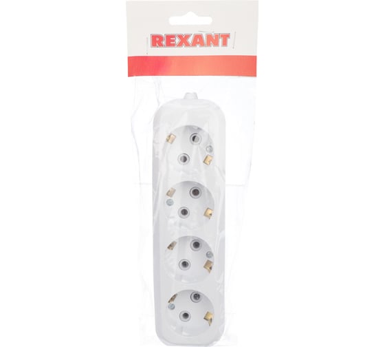 Розеточная колодка REXANT 4 гнезда c заземлением 11-8707