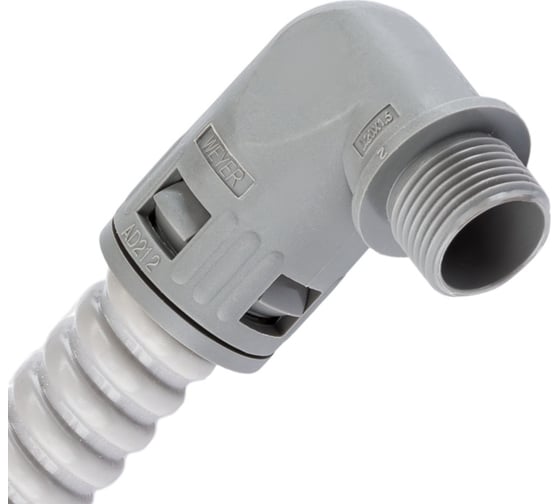 Муфта для гофрированных труб Weyer WQW-M25B/AD28.5 - коннектор угловой, нар. M25x1.5 WE1702500