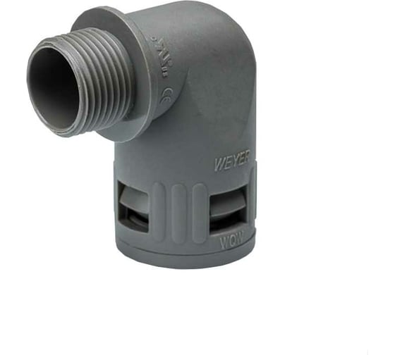 Муфта для гофрированных труб Weyer WQW1-M20G/AD21.2 - коннектор угловой, нар. M20x1.5 WE1600700 1