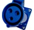 Силовой разъем RUICHI 123 2P+E 32A 220-240V 64230 4