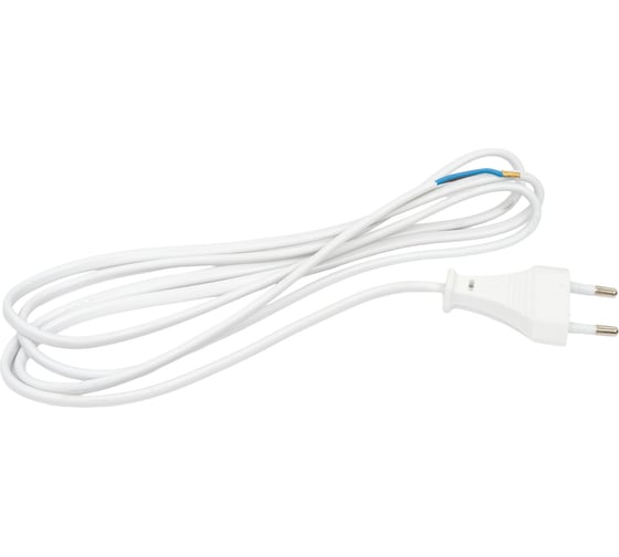 Провод с евроштекером duwi белый 1,8м H 03 VV-F 2x0,5 мм 28562 5