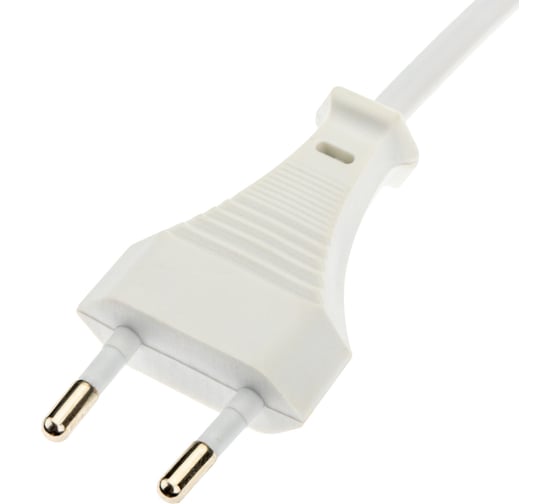 Провод с евроштекером duwi белый 2м H 03 VV-F 2x0,5 мм 28564 9