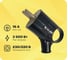 Разборная вилка General Lighting Systems 16А угловая с ушком с заземлением черная IP20 GRV-P-16-СE-G-B-IP20 470513 1