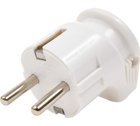 Разборная вилка General Lighting Systems 16А угловая с заземлением белая IP20 GRV-P-16-С-G-W-IP20 IP20 470510