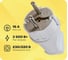 Прямая Разборная вилка General Lighting Systems 16А круглая с заземлением белая IP20 GRV-P-16-R-G-W-IP20 30 штук  470504 1