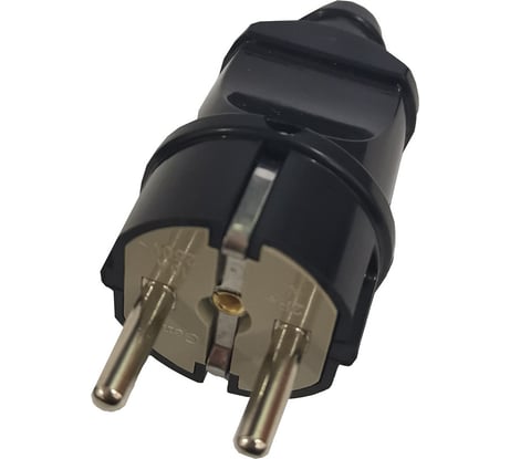 Прямая разборная вилка General Lighting Systems 16А с заземлением черная IP20 GRV-P-16-R-G-B-IP20 470505