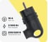 Вилка разборная General Lighting Systems GRV-P-16-СE-G-B-IP44 16А с/з IP44 угловая каучук черная 470519 1