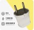 Разборная вилка General Lighting Systems 6А круглая без заземления белая IP20 GRV-P-6-R-W-IP20 470508 1