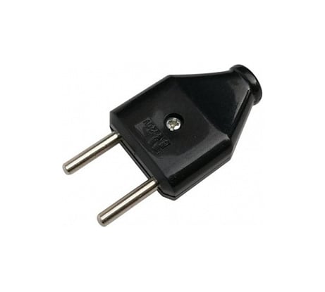 Разборная вилка General Lighting Systems 6А плоская без заземления черная IP20 GRV-P-6-F-B-IP20 470507