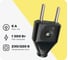 Разборная вилка General Lighting Systems 6А плоская без заземления черная IP20 GRV-P-6-F-B-IP20 470507 1