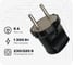 Разборная вилка General Lighting Systems 6А круглая без заземления черная IP20 GRV-P-6-R-B-IP20 470509 1