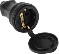 Переносная розетка PROCONNECT влагозащищенная с крышкой 2P+PE 230V, 16 А, IP44 каучук 111-004-4