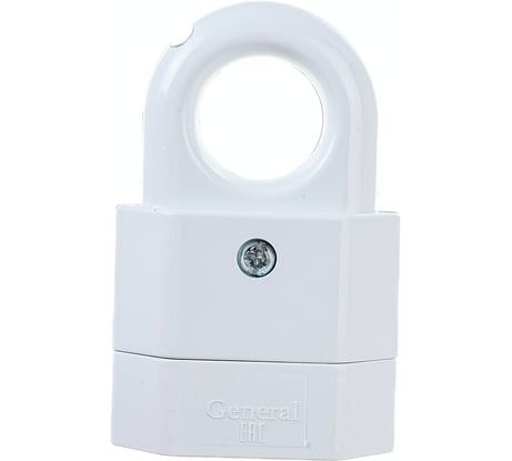 Разборная розетка General Lighting Systems 10А без заземления плоская с ушком белая IP20 GRV-S-10-FE-W-IP20 470514