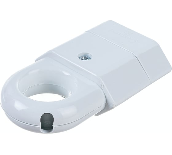 Разборная розетка General Lighting Systems 10А без заземления плоская с ушком белая IP20 GRV-S-10-FE-W-IP20 470514