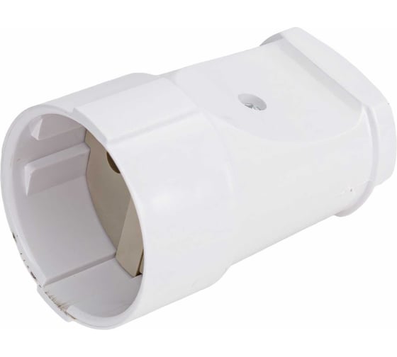 Разборная розетка General Lighting Systems 10А без заземления круглая белая IP20 GRV-S-10-R-W-IP20 470500