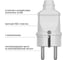 Вилка TDM ELECTRIC прямая, с заземлением, белая, 16А, 250В, серии "Народная" SQ1806-0403 4