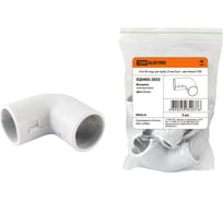 Соединительный угол TDM ELECTRIC 90, для трубы 25 мм, цвет белый, 5 штук SQ0405-2033