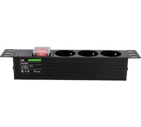 Розеточный блок ITK PDU 3 розетки нем. ст. LED 1U вх. С14 10" PH12-3D3-P