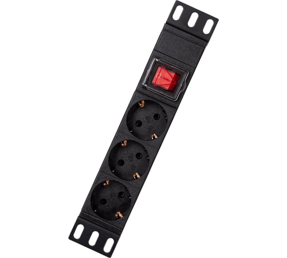 Розеточный блок ITK PDU 3 розетки нем. ст. LED 1U вх. С14 10" PH12-3D3-P