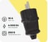 Прямая вилка TDM ELECTRIC с заземлением, черная 16А, 250В, серии "Народная" SQ1806-0404 1