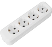 Розеточная колодка TDM ELECTRIC 4 гнезда 2П+3 16А 250В белая серии Народная SQ1806-0420