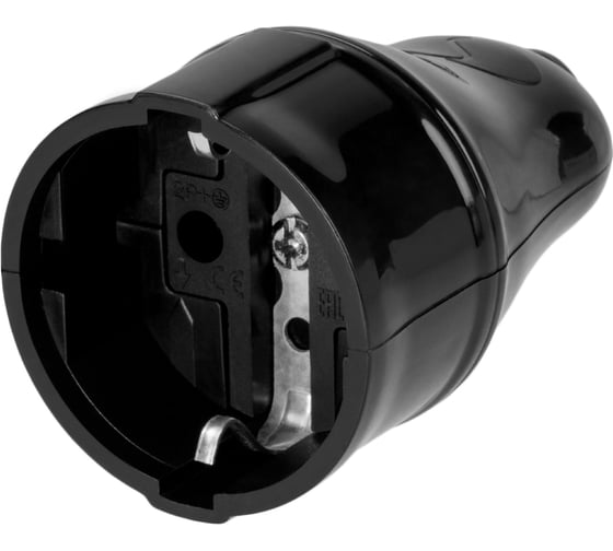 Кабельная розетка TDM ELECTRIC 2П+3 черная 16А 250B серии "Народная" SQ1806-0412 1