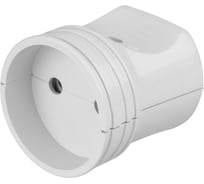 Кабельная розетка TDM ELECTRIC 2П без заземления белая 10А 250B серии "Народная" SQ1806-0409