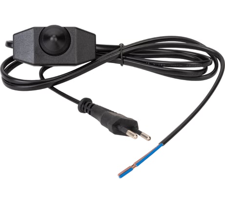 Сетевой шнур с вилкой и выключателем с диммером Uniel UCX-C30/02A-170 BLACK UL-00004438